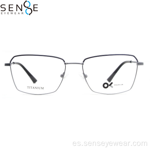 Gafas ópticas de titanio unisex occhiali anteojos